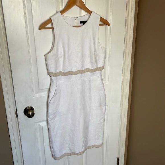 J. Crew Going Places dress in linen in white - Picture 3 of 5